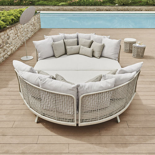 Sofá modular - Emma Family - Varaschin - semicircular / contemporâneo / para ambiente externo