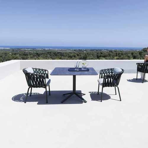 Base de mesa em alumínio - Emma LOW - Varaschin - em aço revestido a pó / contemporânea / de 4 pontas
