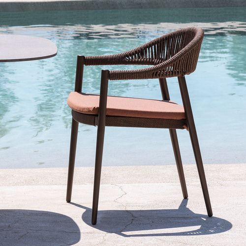 Cadeira de jardim contemporânea - CLEVER - Varaschin - para pátio / para beira de piscina / em tecido