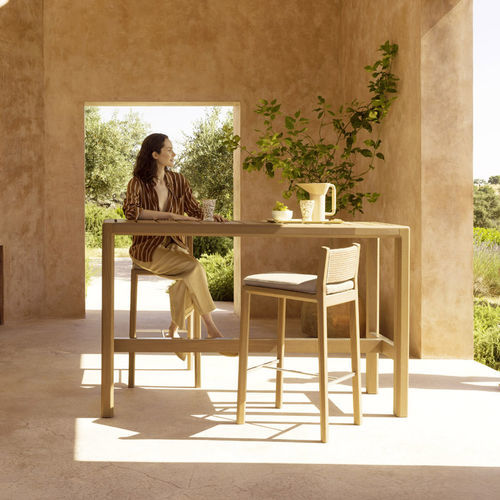 Mesa alta contemporânea - GIANNA - Varaschin - em madeira / com base em madeira / retangular
