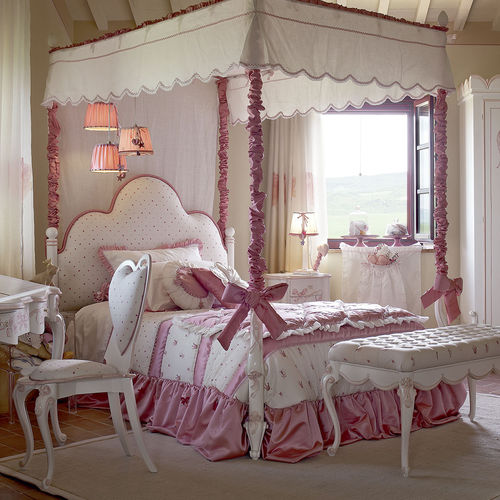 Cama com dossel - NUVOLA  - Volpi - de solteiro / de estilo / de menina