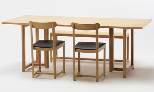 Mesa de jantar contemporânea - Seleri - Zilio A&C - em carvalho / com base em madeira / retangular