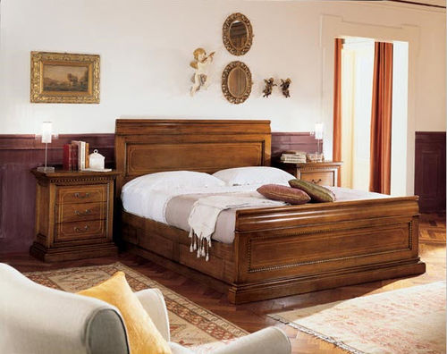Cama de casal - ART. NA60 - Zilio Mobili - de estilo / em nogueira