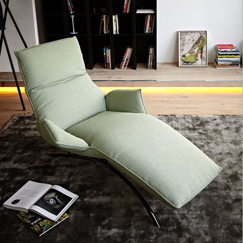 Chaise longue contemporânea - JOLEEN - Koinor - em tecido / em couro / em aço inoxidável