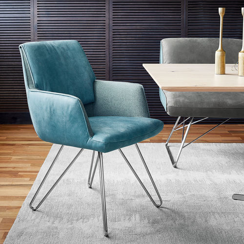 Cadeira de sala de jantar contemporânea - 1217 - Koinor - para ambiente interno / em tecido / em couro