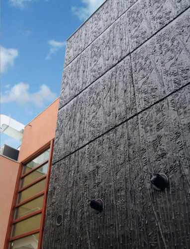Molde de cofragem para fachada - MARTINIQUE - RECKLI GmbH - efeito de madeira / para concreto estampado