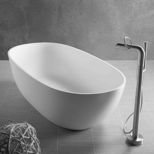 Banheira oval - AMOURETTE - Condor - freestanding / para residência / em Solid Surface