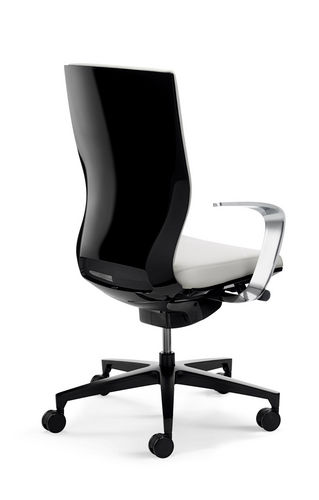 Poltronas de escritório contemporânea - MOTEO - Klöber - em couro / da linha comercial / com base em estrela