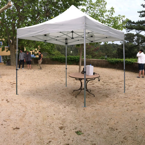 Gazebo com revestimento de PVC - ABRIPRATIC ÈCO  - Socotex - Abritez-vous chez nous - em poliéster / com cobertura de lona / com estrutura de alumínio