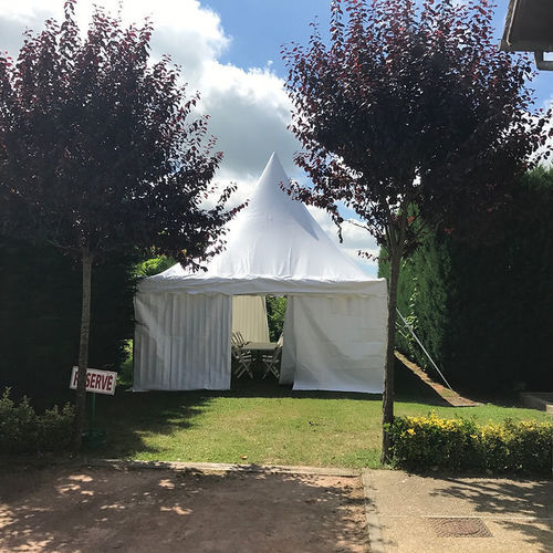 Tenda para eventos quadrada - ABRI FESTIF®  - Socotex - Abritez-vous chez nous - em PVC / em poliéster / em aço