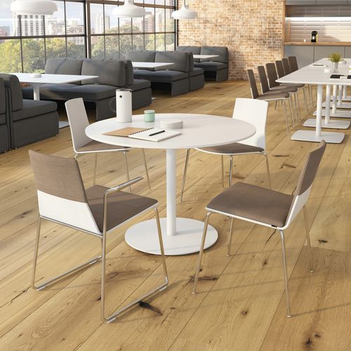 Cadeira para interlocutor contemporânea - MONTARA650 - Coalesse - para ambiente interno / em tecido / em alumínio