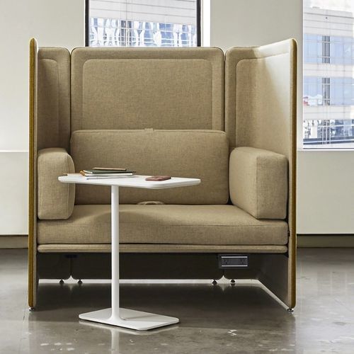 Mesa lateral contemporânea - LAGUNITAS  - Coalesse - em laminado / com base em aço pintado / retangular