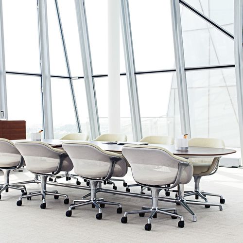 Mesa de reunião contemporânea - SW_1 - Coalesse - em madeira / em laminado / metálica