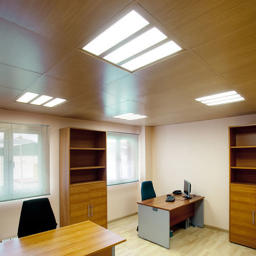 Painel decorativo para forro de teto - LM3 - Ideatec Advanced Acoustic Solutions - corta-fogo / retroiluminado / em madeira
