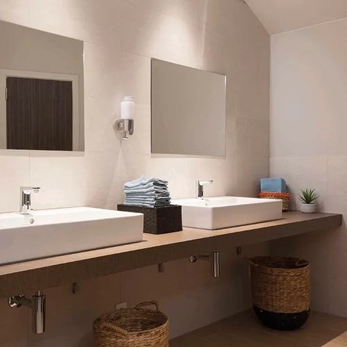 Tampo de banheiro com folheado de madeira - BASE - Fit Interiors