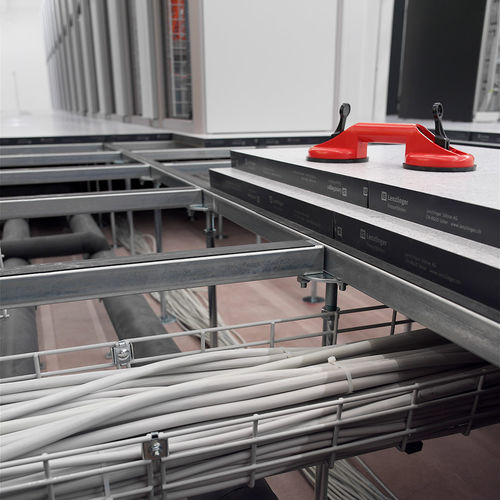 Estrutura para piso elevado metálica - TYPE 8 - Lenzlinger Access Floors - de alta resistência / para ambiente interno