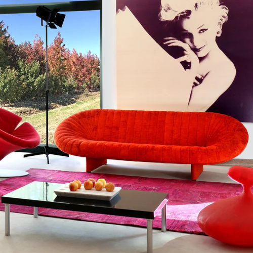 Sofá contemporâneo - RE SOLE - Giovannetti Collezioni - em tecido / made in Italy / vermelho