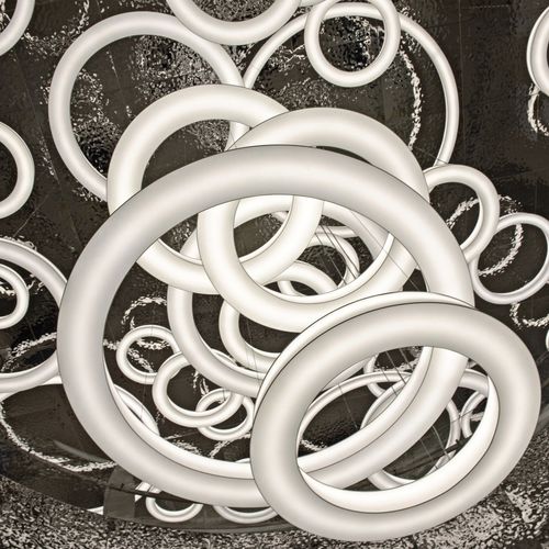 Luminária técnica pendente - Iceberg RING - Saros Est OÜ - de LED / com malha em anéis / plana