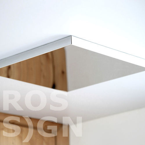 Painel decorativo espelhado - Saros Est OÜ - para teto / em aço / da linha comercial