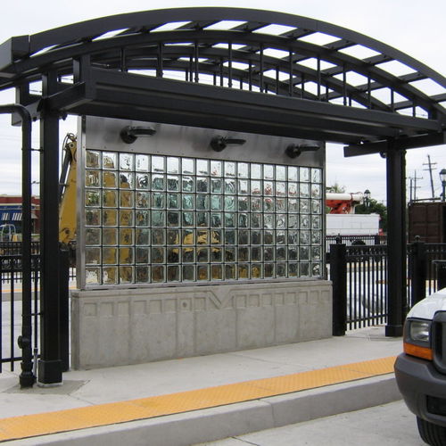 Tijolo de vidro quadrado - MATRIXWALL® - EXTECH Exterior Technologies, Inc - liso / para fachada / de parede