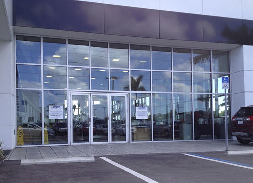 Porta de vidro sanfonada - COMMERCIAL - Solar Innovations, Inc. - camarão / em alumínio / com vidro duplo