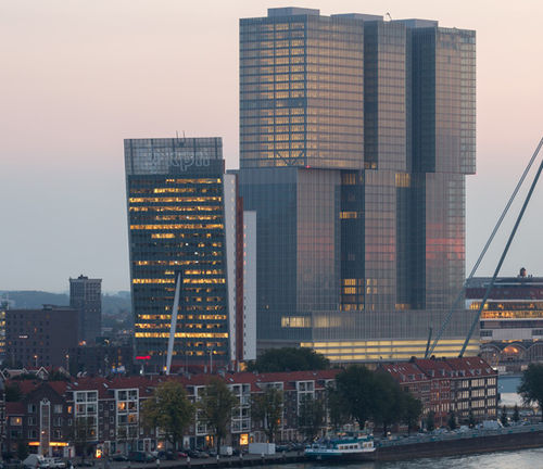 Fachada-cortina com sistema stick - DE ROTTERDAM - Permasteelisa - em metal e vidro