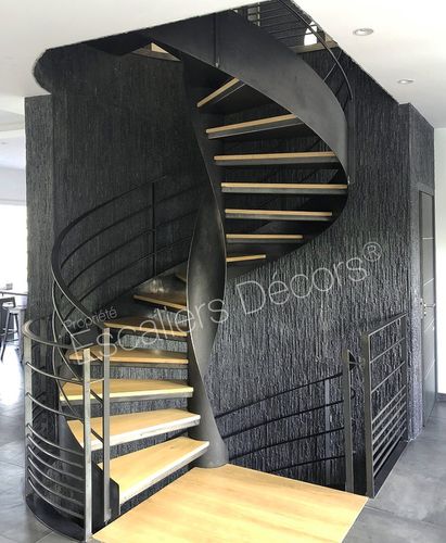 Escada helicoidal - LOFT DH126 SPIR'DÉCO® - ESCALIERS DECORS - com degraus em madeira / com estrutura em aço / da linha residencial