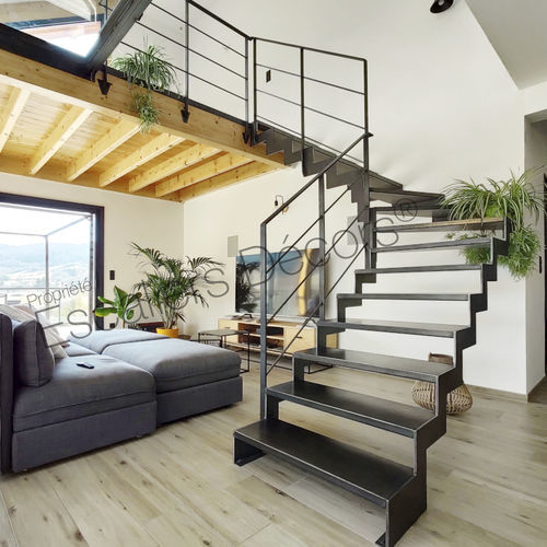 Escada em L - LOFT DT177 - ESCALIERS DECORS - com degraus em metal / metálica / da linha residencial