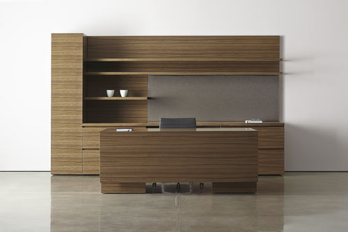 Mesa executiva - NEW MILLENNIA - Halcon - contemporânea / em laminado / com base formada por painéis
