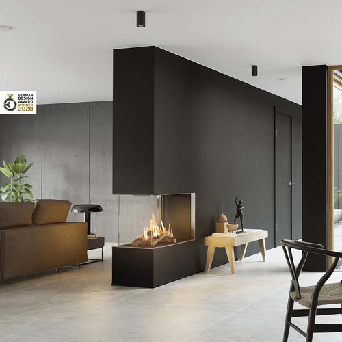Lareira a gás - VISIO GAS 70 / 90 RD - Attika Feuer AG - de embutir / apoiada / de canto