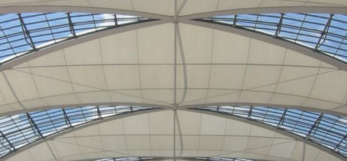 Estrutura tensionada com cabos e membrana - MUNICH AIRPORT - Hightex - para cobertura / com membrana em PTFE / para aeroporto