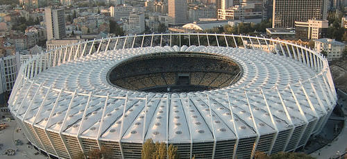 Estrutura tensionada com cabos e membrana - OLYMPIC KIEV - Hightex - para cobertura / com membrana de ETFE / para estádio