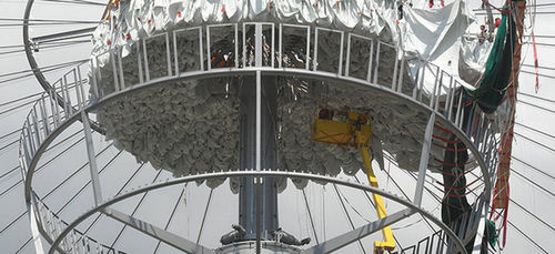 Membrana arquitetônica em fibra de vidro - NATIONAL WARSAW - Hightex - em poliéster / em PTFE / em PVC