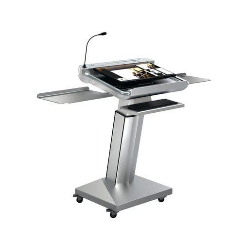 Púlpito de conferência - ILS SYNERGY ST - Intelligent Lectern Systems - de altura regulável / com logótipo personalizado / usinado