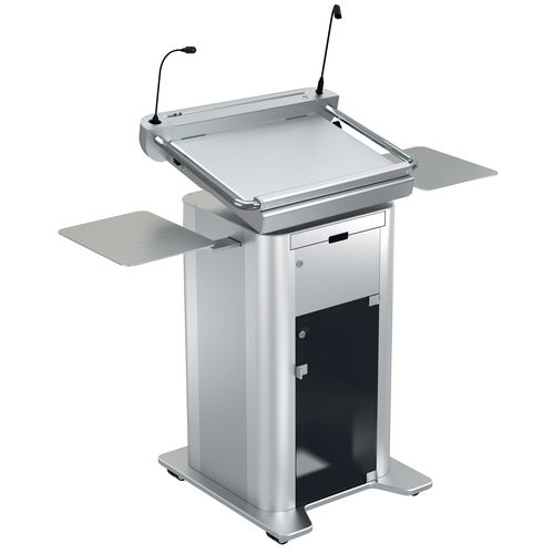 Púlpito de conferência - ILS NAVIGATOR AC - Intelligent Lectern Systems - de altura regulável / com logótipo personalizado / usinado