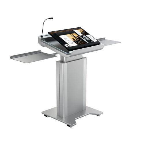 Púlpito de conferência - ILS SYNERGY DW - Intelligent Lectern Systems - com display / com display digital / de modelo semissentado