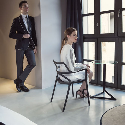 Cadeira contemporânea - DELTA - VONDOM - para ambiente interno / para ambiente externo / em polipropileno