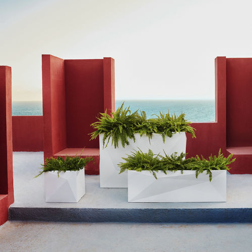 Floreira em polietileno - FAZ - VONDOM - retangular / com iluminação / contemporânea