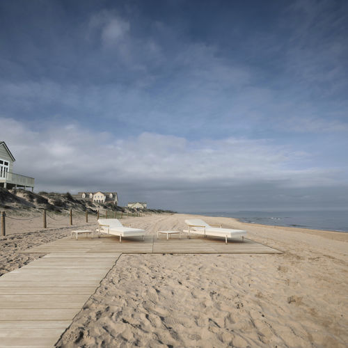 Espreguiçadeira contemporânea - Hamptons  - VONDOM - em tecido / em teca / em alumínio