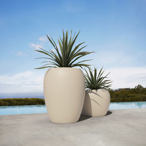 Vaso de jardim em polietileno - BLOW - VONDOM - redondo / com iluminação / da linha residencial
