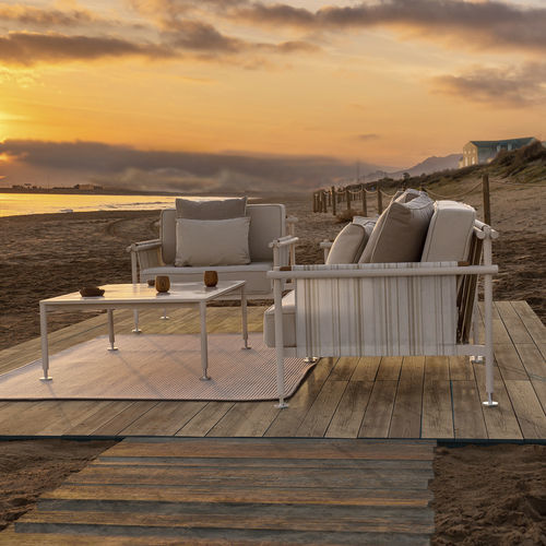 Poltrona contemporânea - Hamptons  - VONDOM - em tecido / em alumínio / em teca