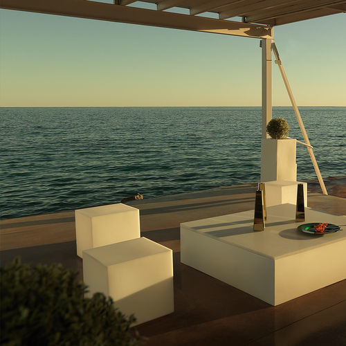 Banqueta contemporânea - JUT CHILL - VONDOM - em polietileno / com base em polietileno / com iluminação LED