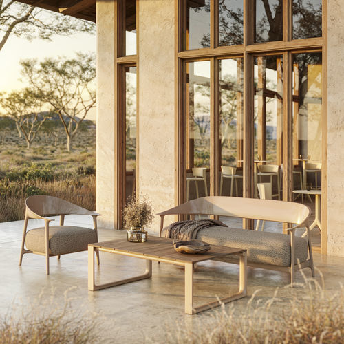 Sofá contemporâneo - Africa - VONDOM - para ambiente externo / em tecido / em couro sintético