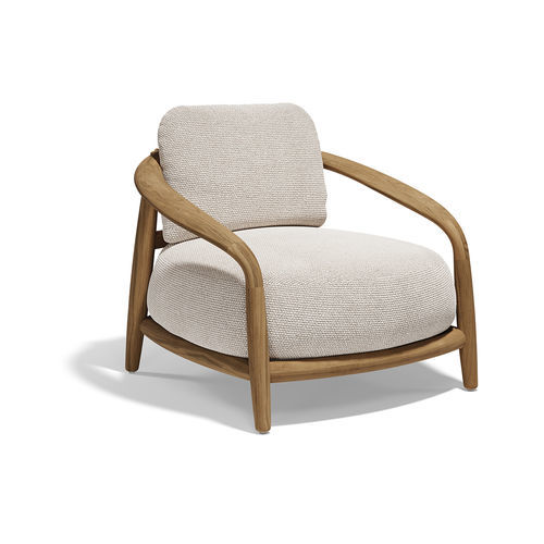 Cadeira de jardim contemporânea - FUSTA BUTACA - VONDOM - para ambiente externo / em teca / resistente às intempéries