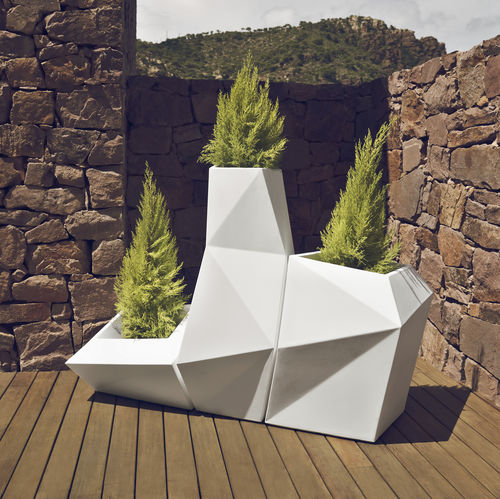 Floreira em polietileno - FAZ - VONDOM - modular / de design original / cinza
