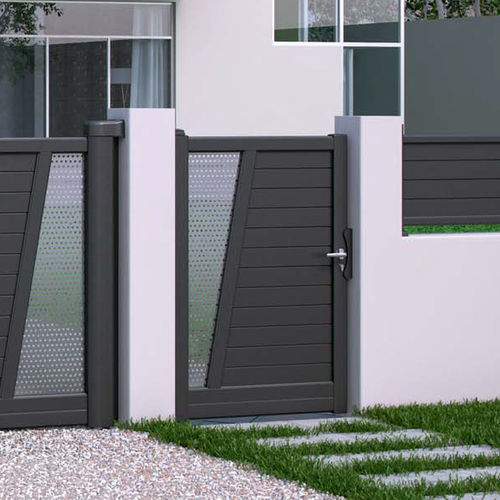 Portão de jardim em alumínio - LES CONTEMPORAINS : PHOENIX - Roche Habitat - em aço inoxidável
