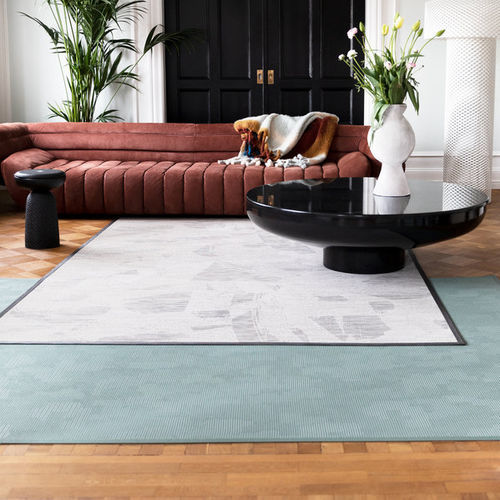 Tapete contemporâneo - SAGE SASHIKO - BOLON - com padrão geométrico / em poliéster / em PVC