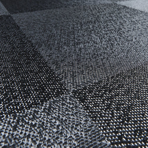 Carpete em placas - BLACKISH CHROME - BOLON - tecido / vinílico / estampado