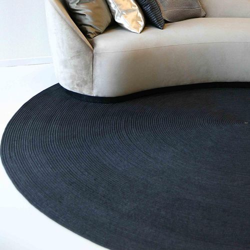 Tapete contemporâneo - ELEGANCE : GRIT CURVE - NATURTEX - de cor lisa / em algodão / em feltro