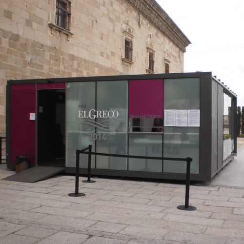 Quiosque da linha comercial - GRECO - ESTEVA BARCELONA - para ambiente externo / em aço inoxidável / em vidro